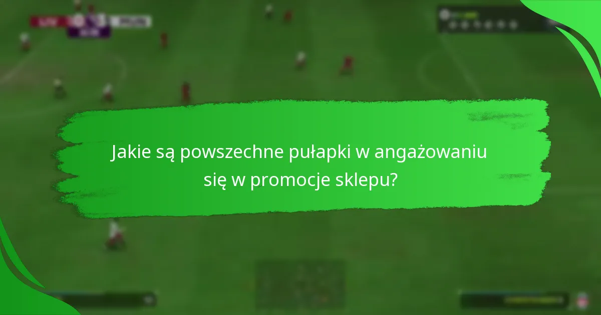 Jakie są powszechne pułapki w angażowaniu się w promocje sklepu?